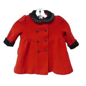 Young Gallery ruffled Peter Pan collar coat
